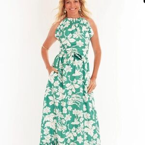 CB Bradley Dove Green And Blue Dress